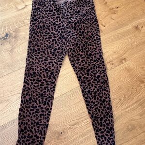 LOFT Leopard Print Skinny Pants - Brown and Black